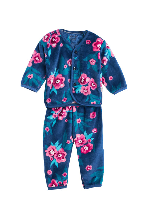 Infant Cotton Full Sleeves Front Open Sweatshirt with Pant Set