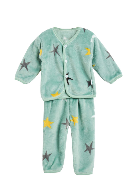 Infant Cotton Full Sleeves Front Open Sweatshirt with Pant Set