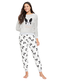 Women Printed Winter Full Sleeve Top and Pajama Pants