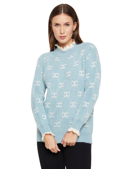 Women Woolen winter full sleeve high Neck top|Sweater