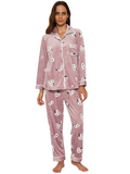 Women's Winter Velvet Full Sleeve Shirt and Pajama Pants Regular Fit Night Suit Shirt collar Top and Pyjama Set Ladies Night Dress
