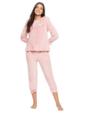 Women Printed Winter Full Sleeve Top and Pajama Pants