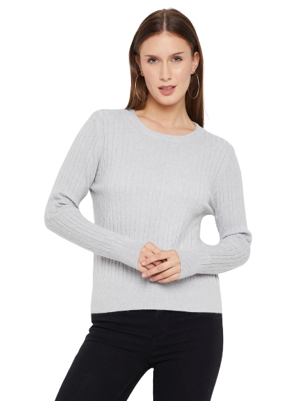Women Woolen winter full sleeve Round Neck top|Sweater