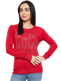 Women Woolen winter full sleeve coco stone print Round Neck top/Sweater
