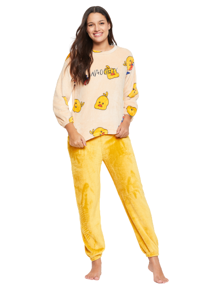 Women Printed Winter 3/4 Sleeve Top and Pajama Pants