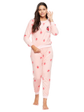 Women Printed Winter Full Sleeve Top and Pajama Pants