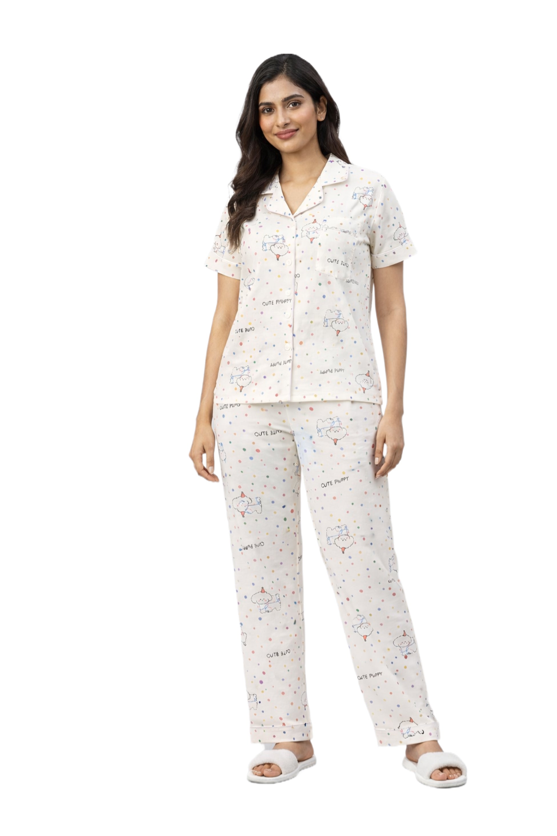 Women Cotton Night Suit Pyjama Set