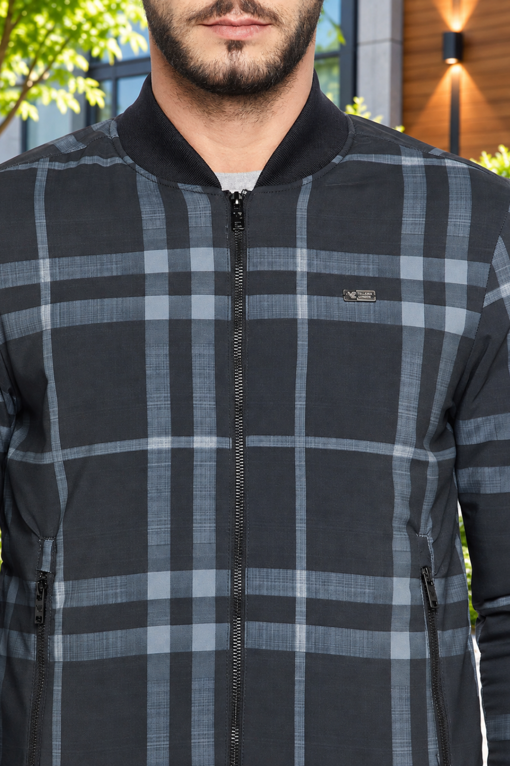 Men's Regular Fit Bomber Jacket For Winter Wear