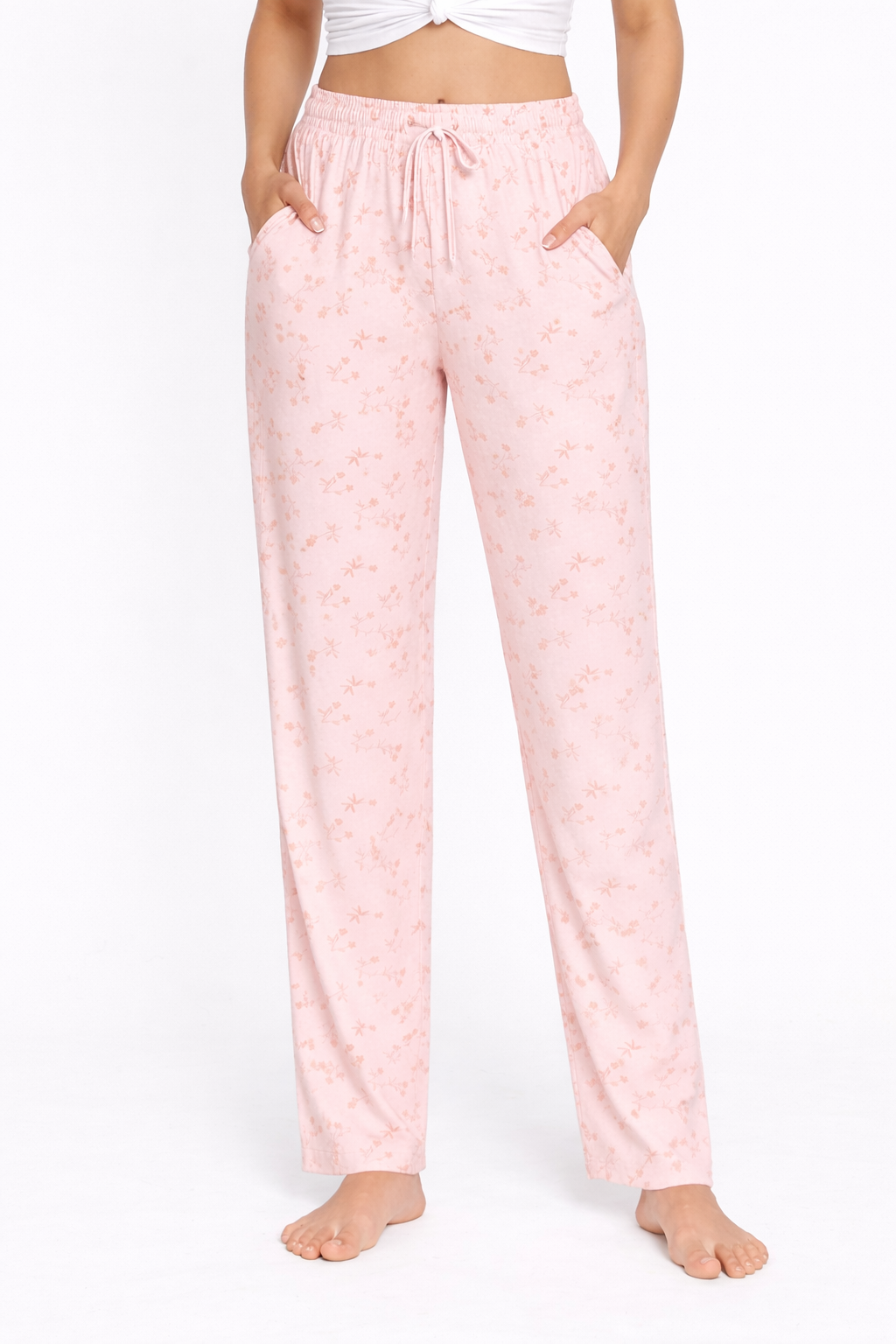 Camey Women's Printed Pyjama Pants, Floral Pattern, Sleepwear