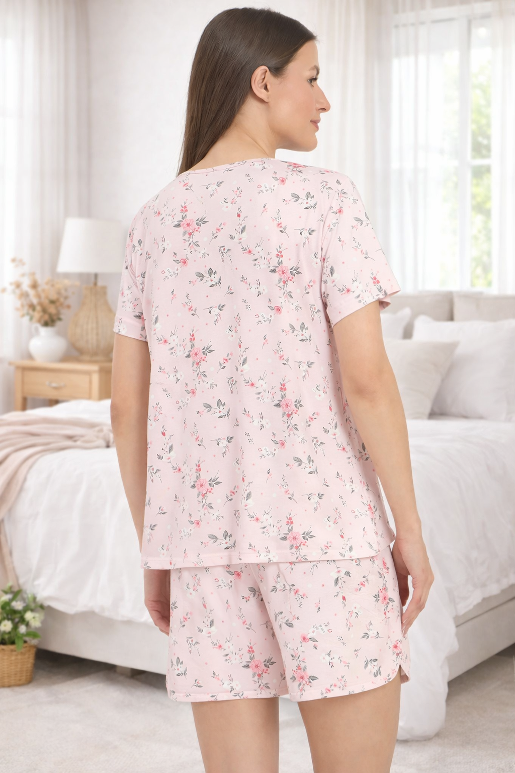Buy Camey Short Set for Ladies – Trendy Co-ord Sets Online | Women's Printed Loungewear Set, Pink