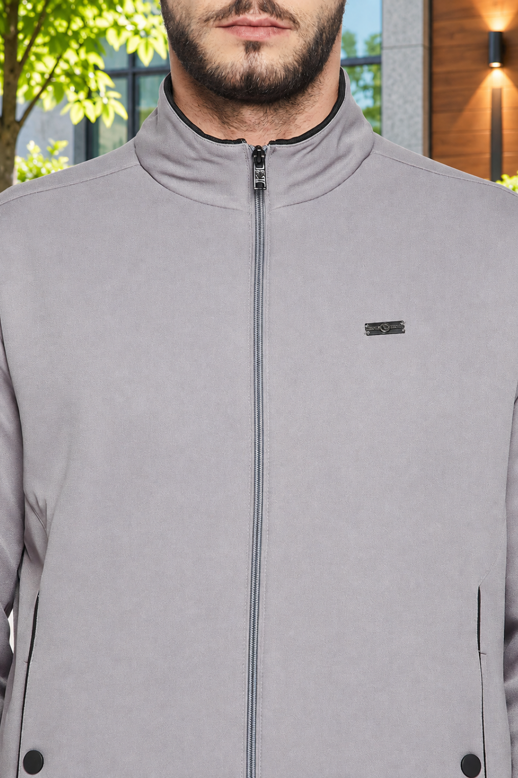 Men's Regular Fit Bomber Jacket For Winter Wear