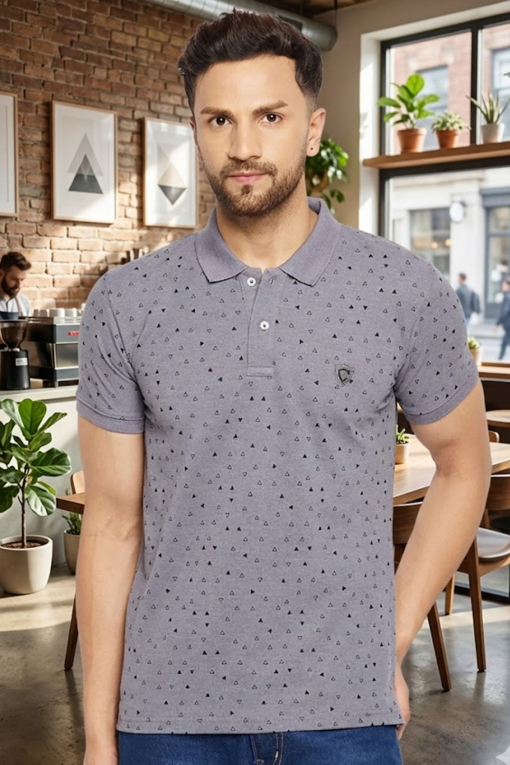 Camey Men's T-Shirts – Soft, Great Everyday Fit | Men's Printed Half Sleeves Cotton Front Button T-Shirt