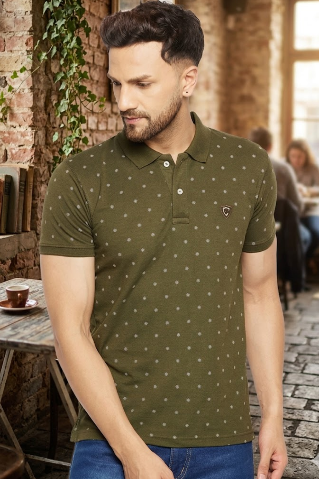 Camey Men's T-Shirts – Top Choice for Daily Wear | Men's Printed Half Sleeves Cotton Front Button T-Shirt