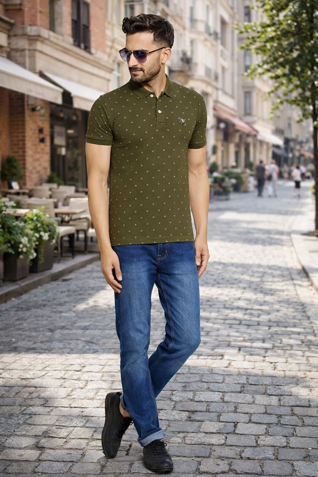 Camey Men's T-Shirts – Top Choice for Daily Wear | Men's Printed Half Sleeves Cotton Front Button T-Shirt