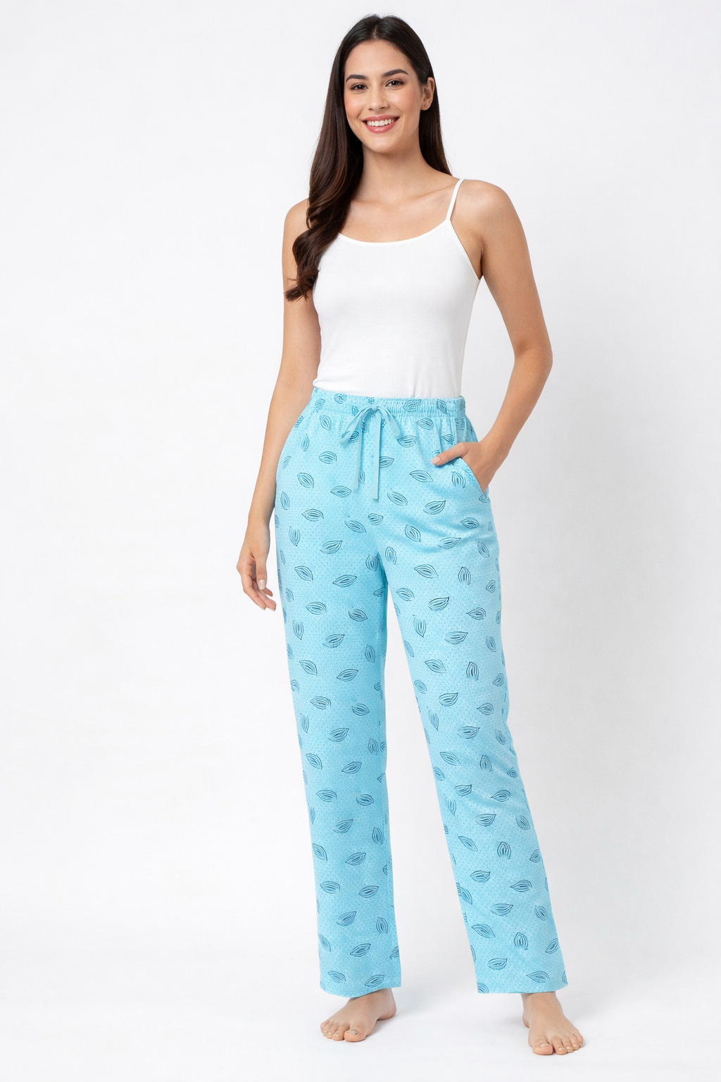 Camey Women's Printed Pyjama Pants, Floral Pattern, Sleepwear
