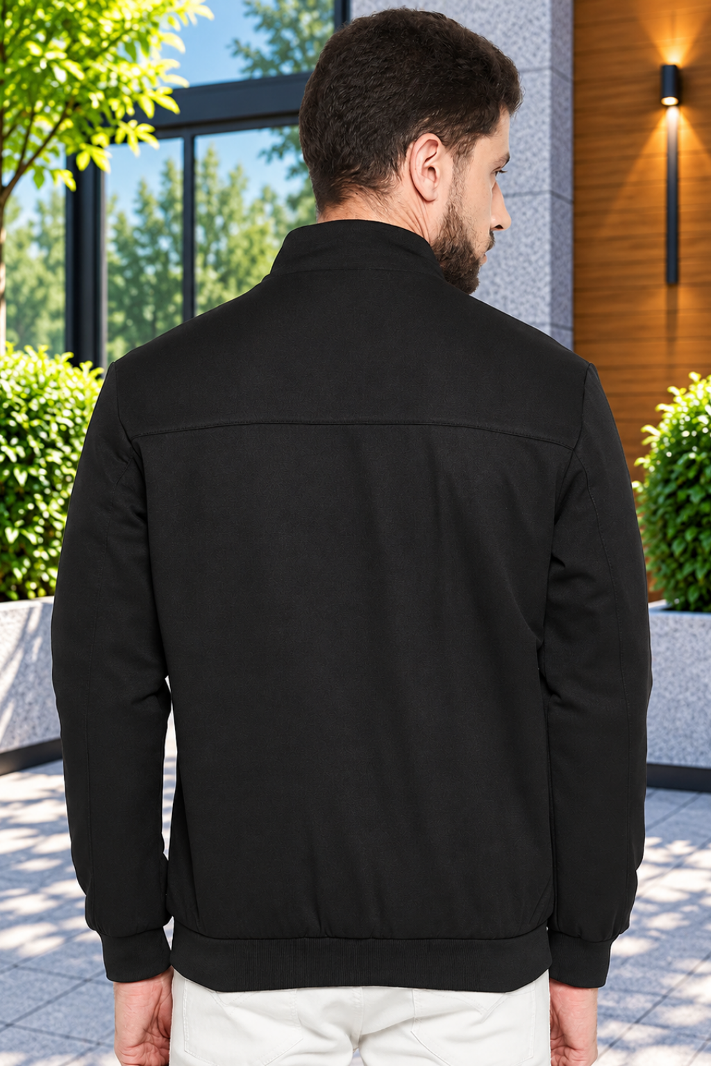 Men's Regular Fit Bomber Jacket For Winter Wear