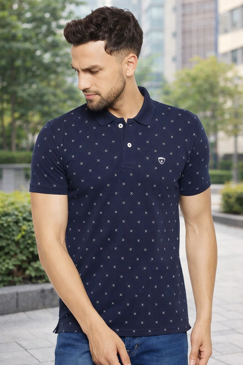 Camey Printed T-Shirts – Stylish Men's Fashion Online | Men's Printed Half Sleeves Cotton Front Button T-Shirt