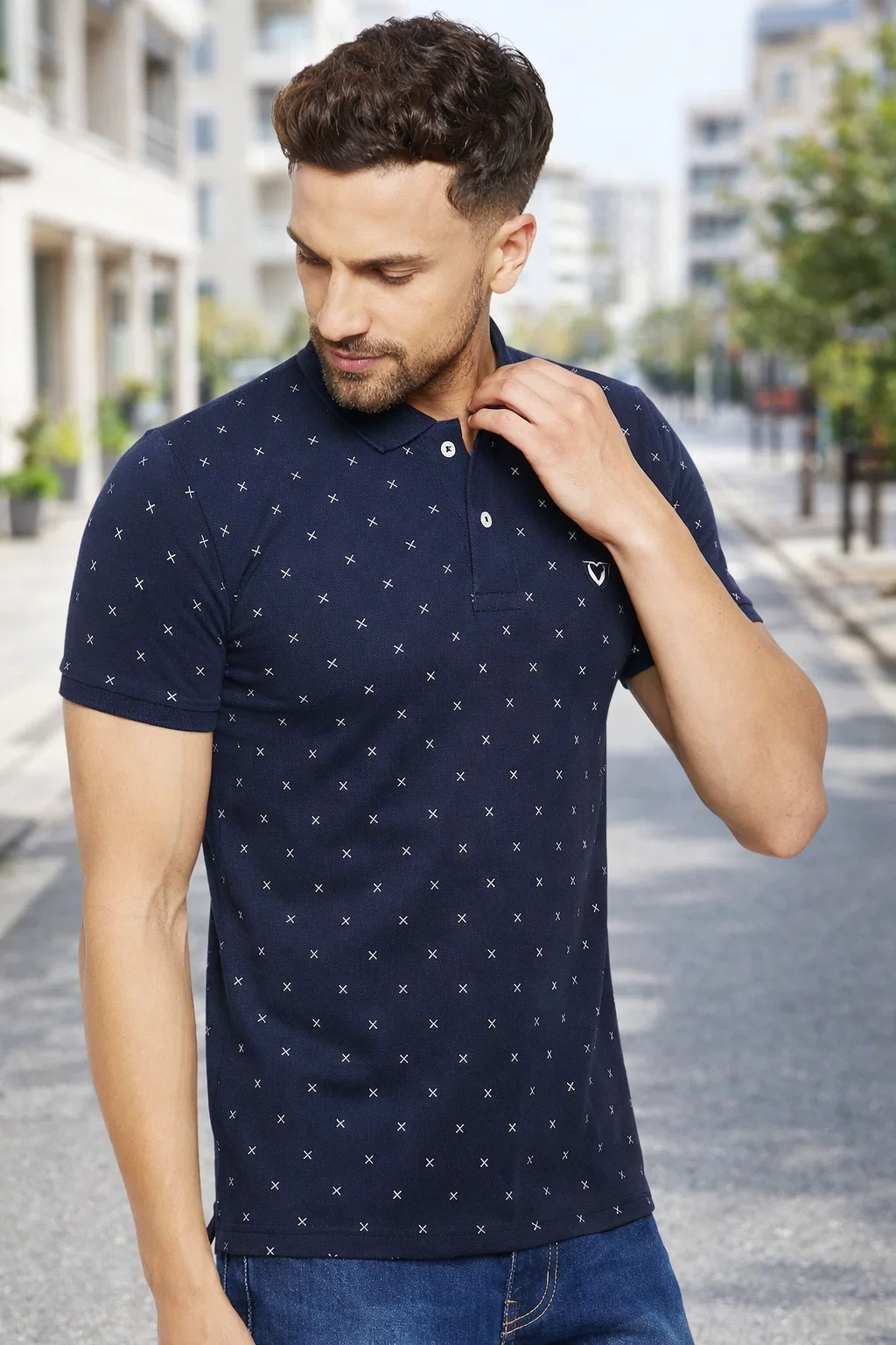 Camey Printed T-Shirts – Stylish Men's Fashion Online | Men's Printed Half Sleeves Cotton Front Button T-Shirt