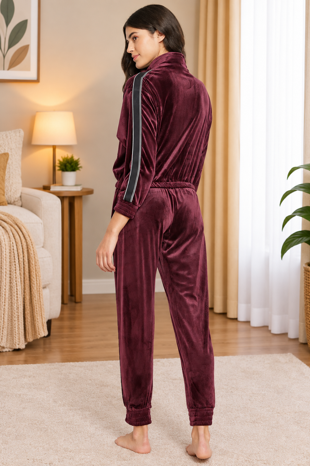 Women Winter Night suit Full Sleeve Top and Short Pajama Pants Regular Fit