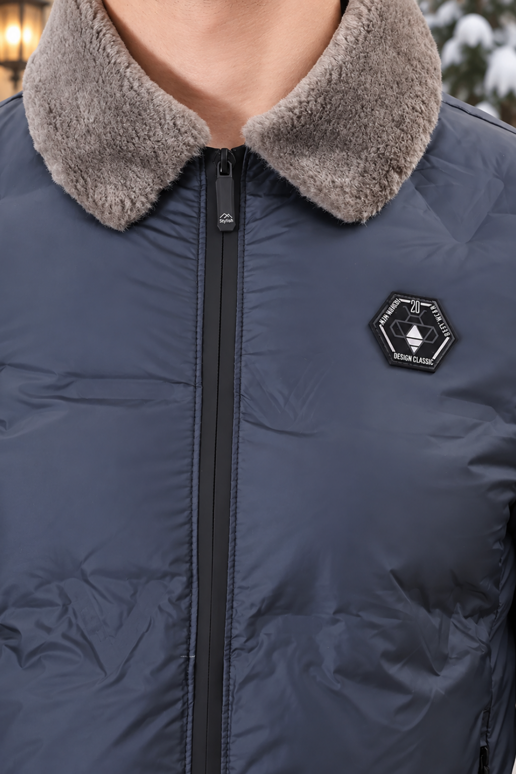 Airforce Spread Collar Puffer Jacket for Mens