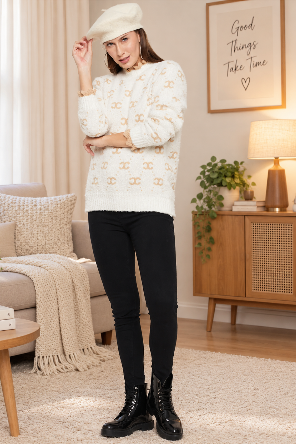 Women Woolen winter full sleeve high Neck top|Sweater