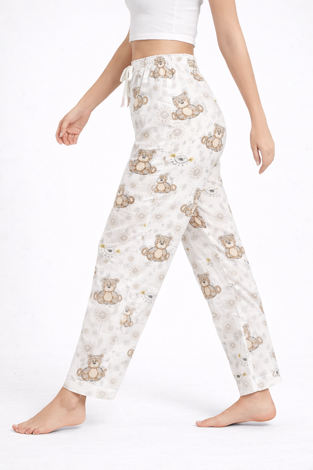 Camey Women's Printed Pyjama Pants, Floral Pattern, Sleepwear