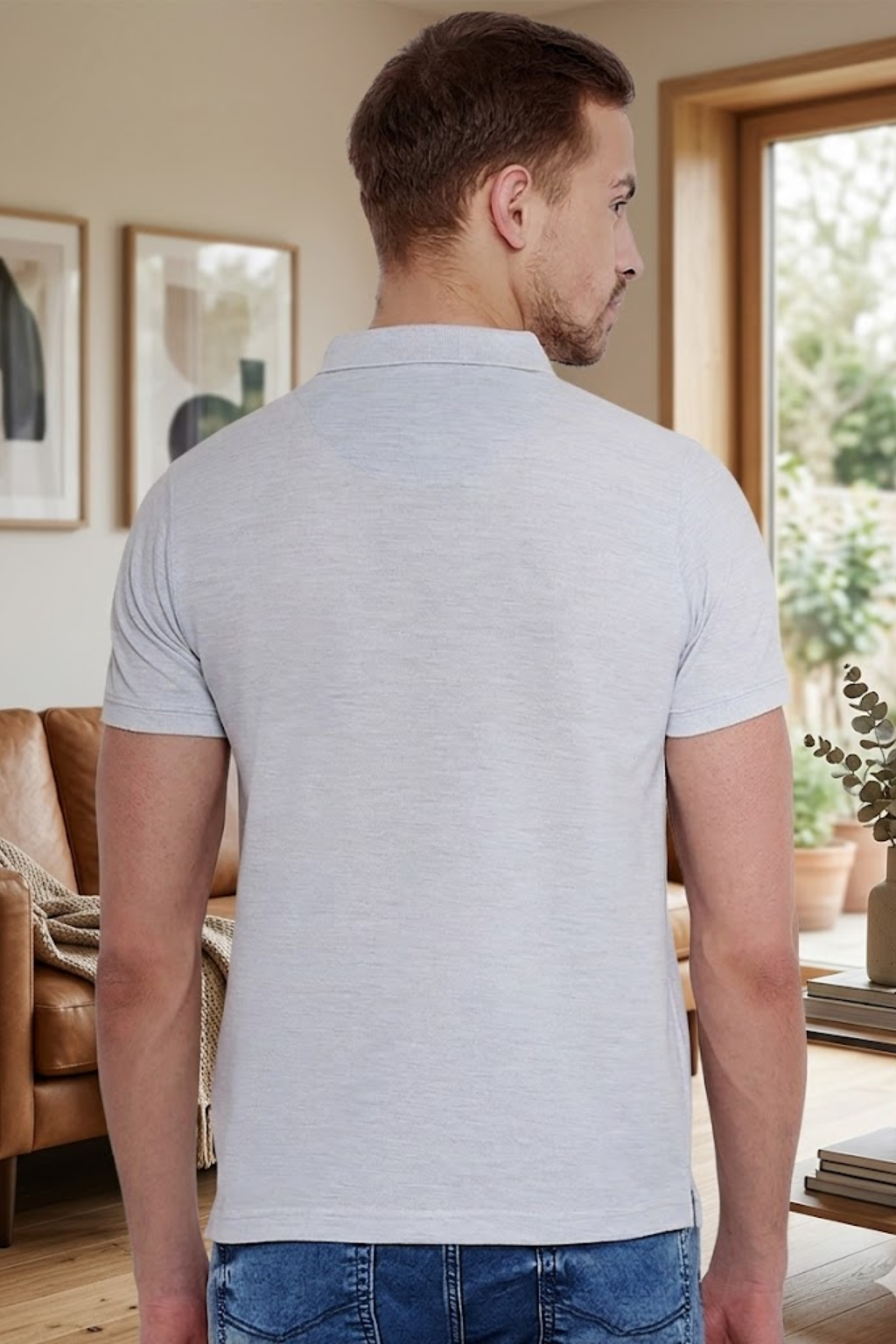 Men's Cotton Matte Polo Collar T-Shirt