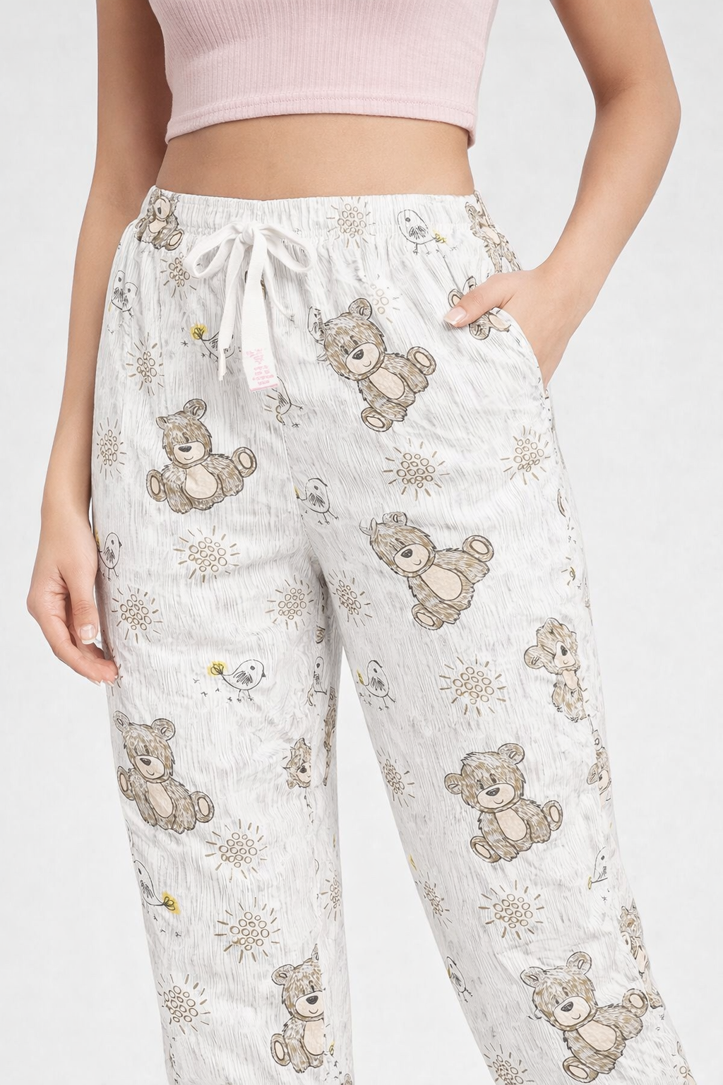 Camey Women's Printed Pyjama Pants, Floral Pattern, Sleepwear