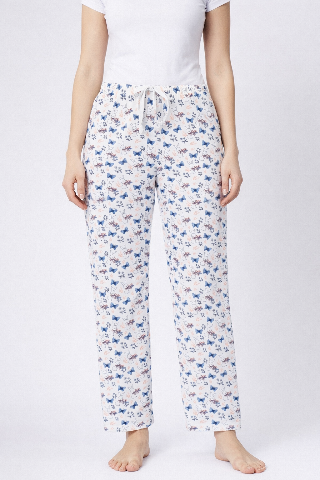 Camey Women's Printed Pyjama Pants, Floral Pattern, Sleepwear