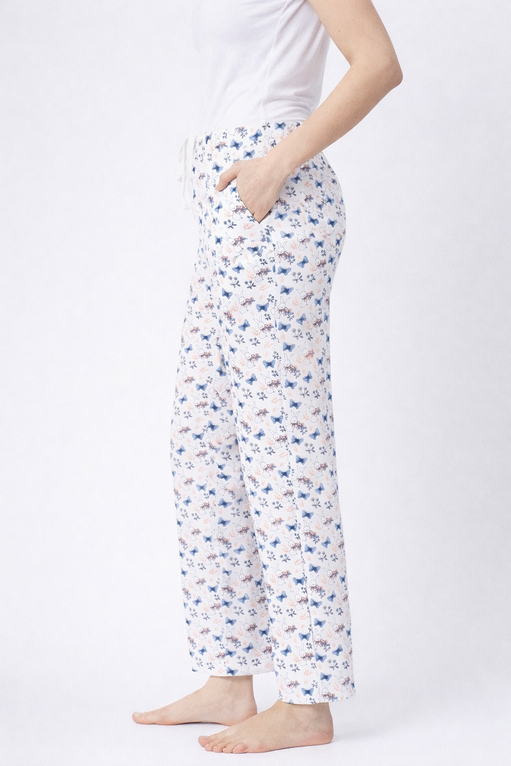 Camey Women's Printed Pyjama Pants, Floral Pattern, Sleepwear