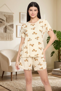Women's Printed Loungewear Set, Yellow