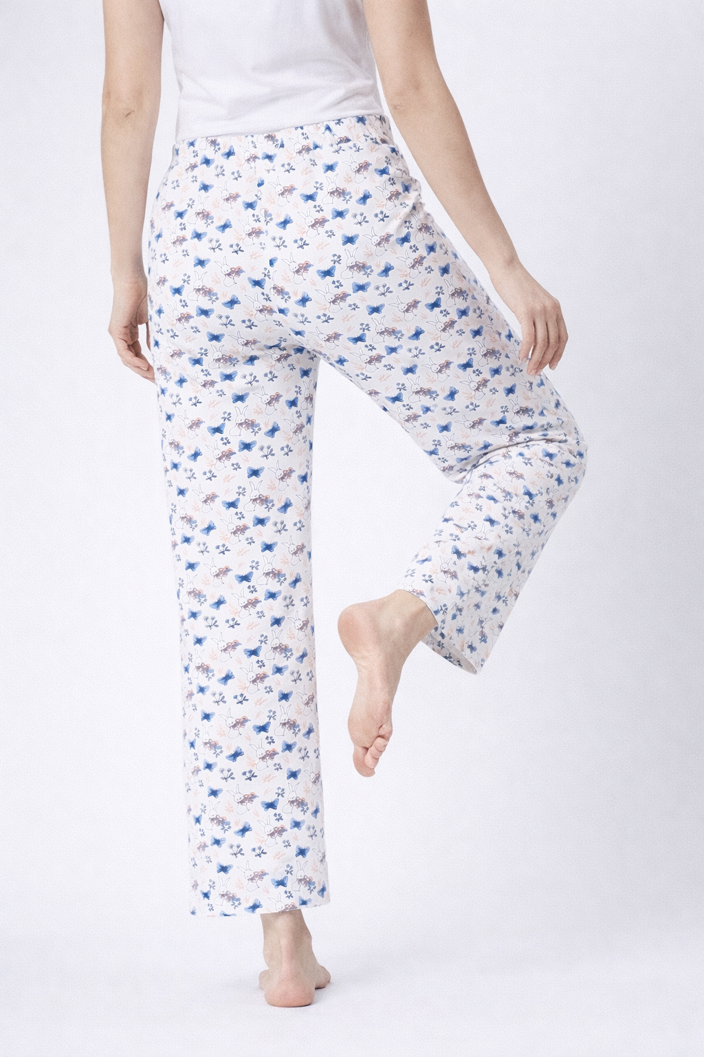 Camey Women's Printed Pyjama Pants, Floral Pattern, Sleepwear