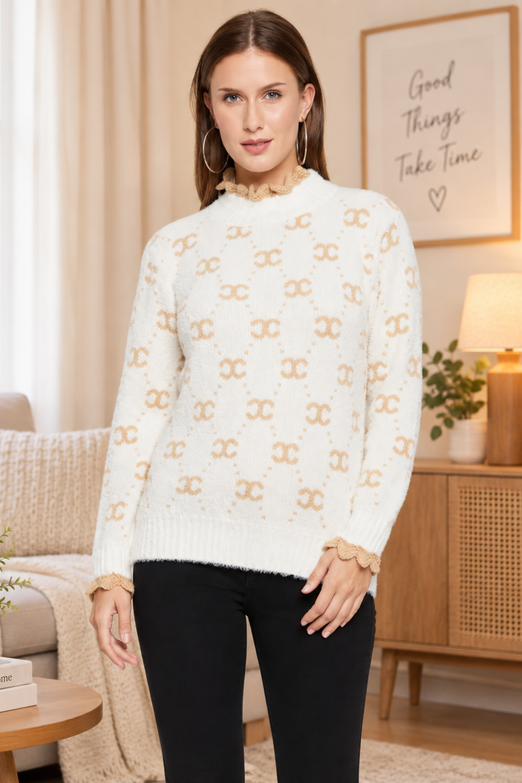 Women Woolen winter full sleeve high Neck top|Sweater