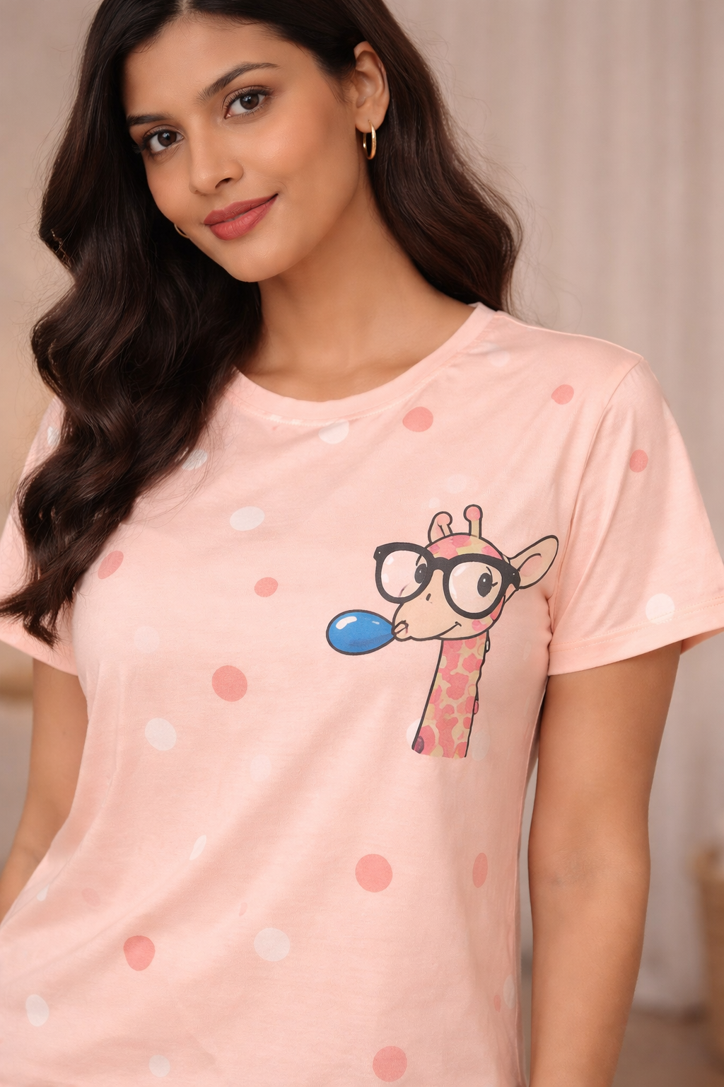Women Viscose Pyjama Set Cute Prints Women Night Suit Soft Breathable Sleepwear