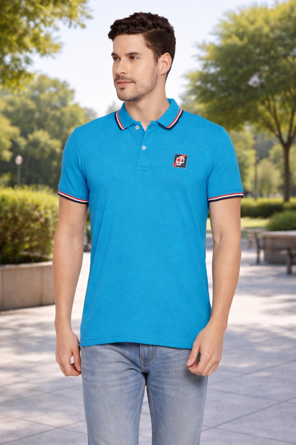 Camey Men's Graphic Tees – Strong Prints, Soft Cotton | Men's Solid Polo T-Shirt