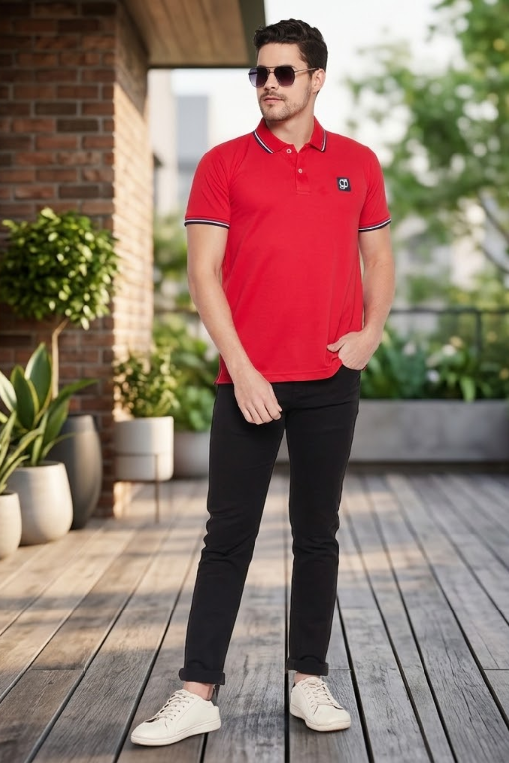 Camey Round Neck T-Shirts – Best Casual Wear for Men | Men's Solid Polo T-Shirt