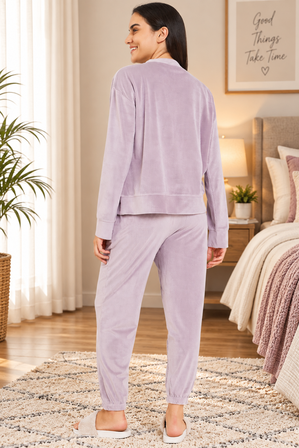 Women Winter Night Suit Full Sleeve Top and Jogger With 2 side pockets