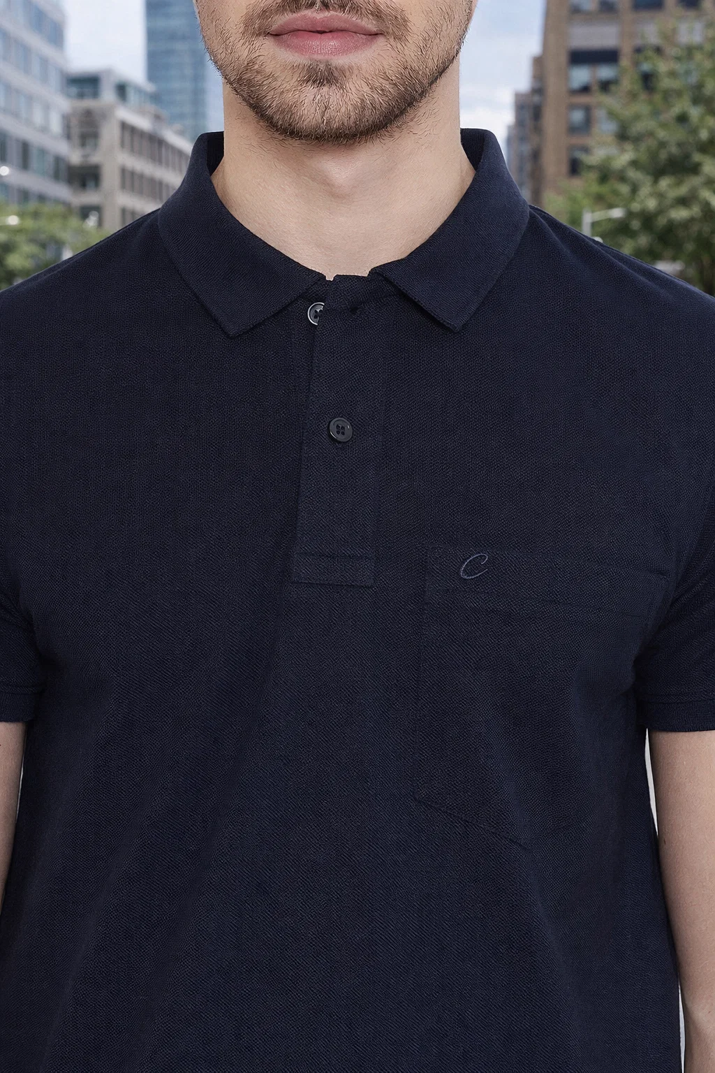 Camey Round Neck T-Shirts – Best Casual Wear for Men | Camey Men's Cotton Matte Polo Collar T-Shirt