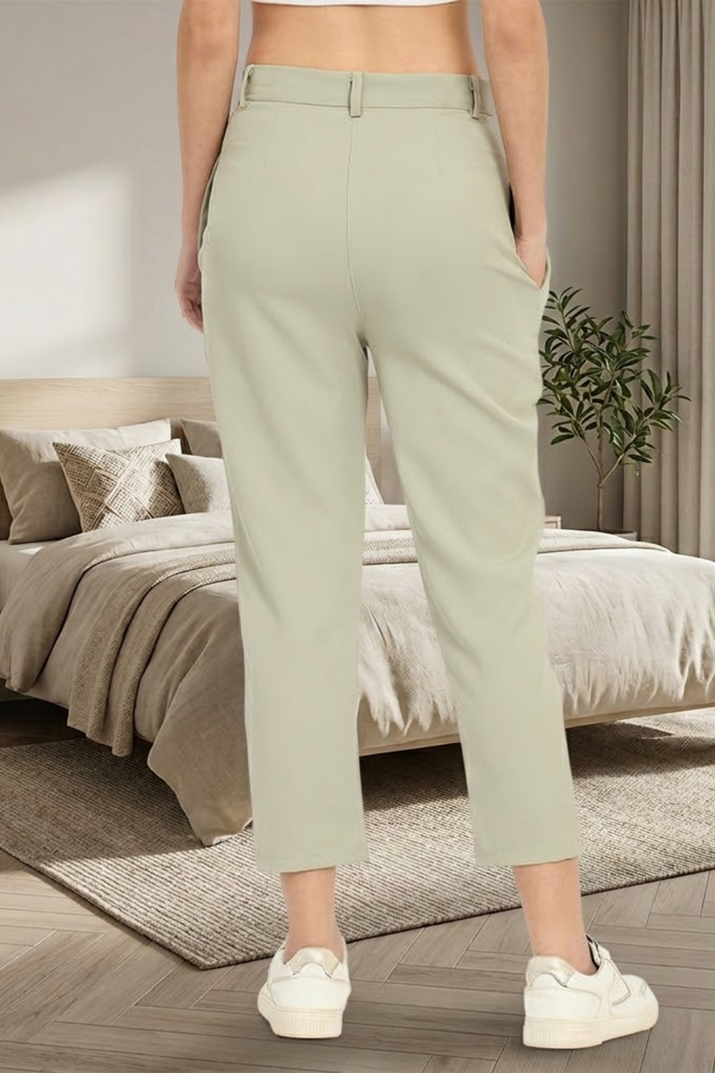 Women’s Slim Fit Pants, Black