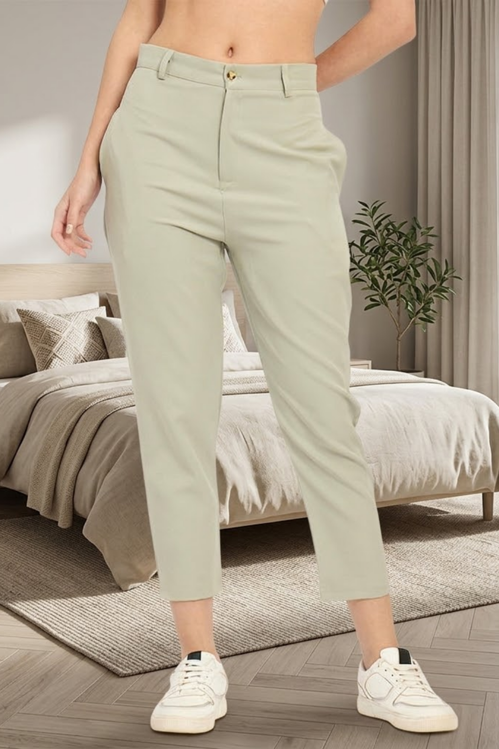 Women’s Slim Fit Pants, Black