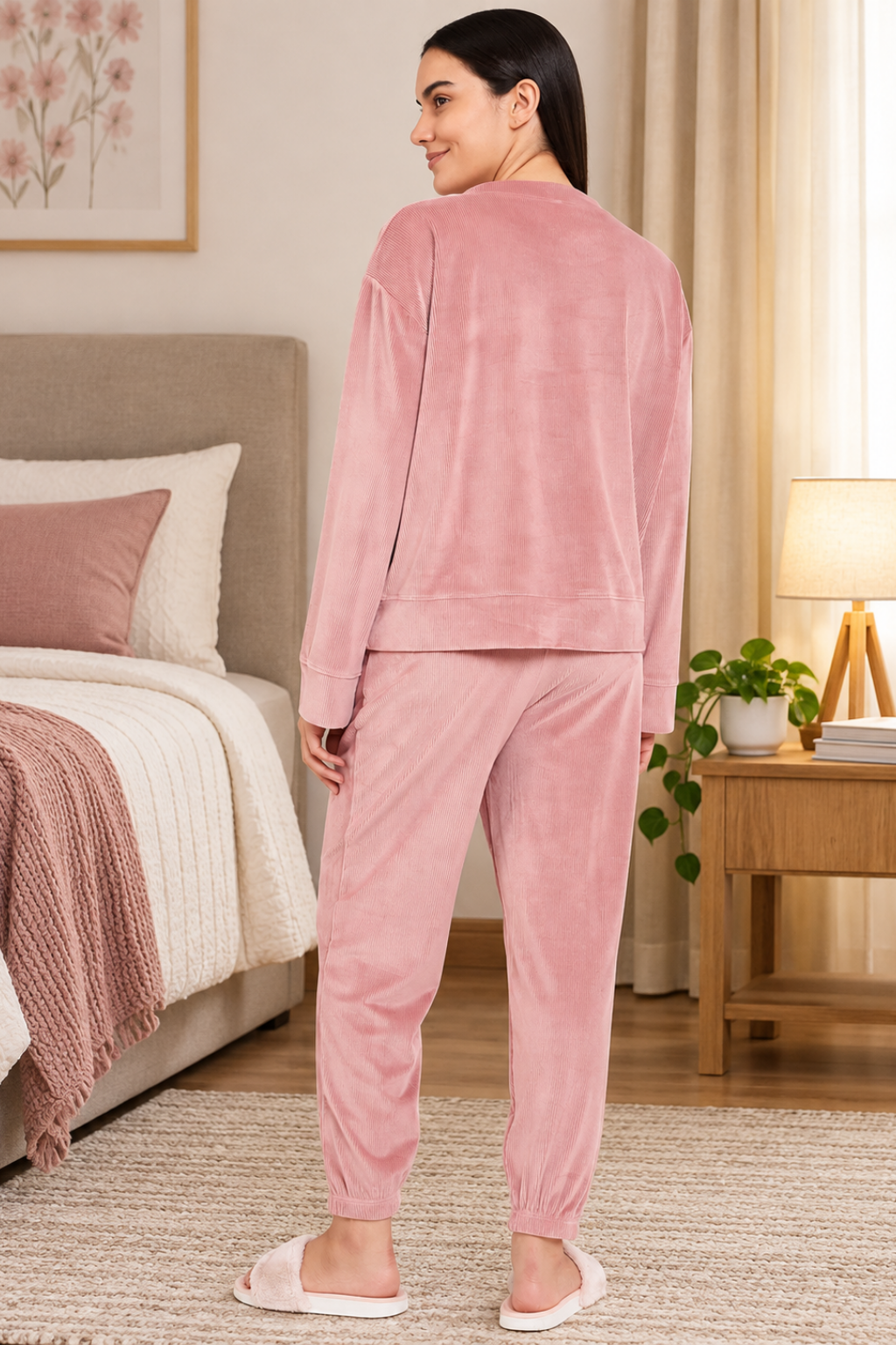 Women Winter Night Suit Full Sleeve Top and Jogger With 2 side pockets