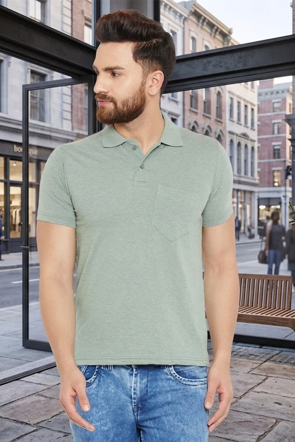 Camey Men's Graphic Tees – Strong Prints, Soft Cotton| Mens Half Sleeve Plain Polo Tshirt