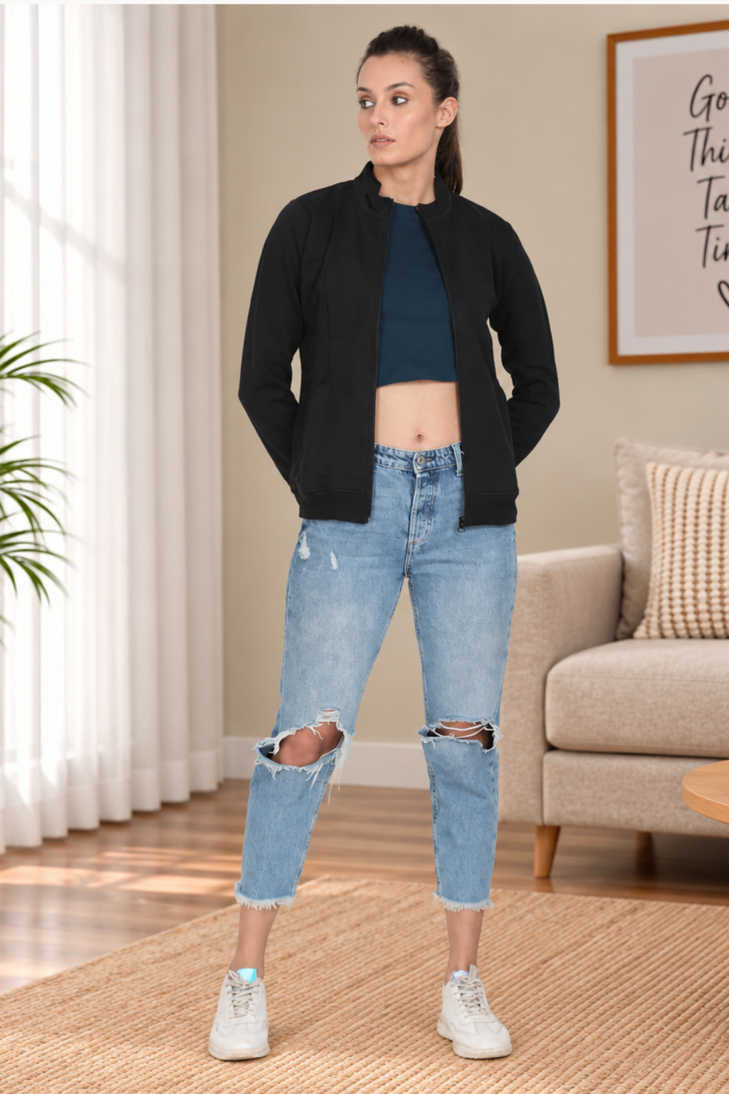 Sweatshirt Zipper for Women