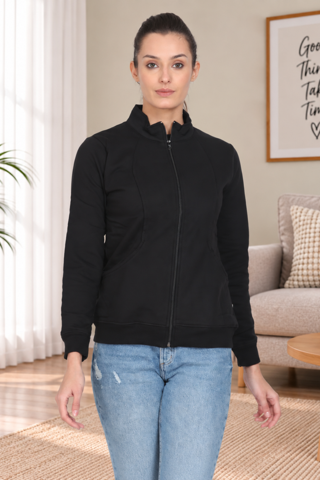 Sweatshirt Zipper for Women