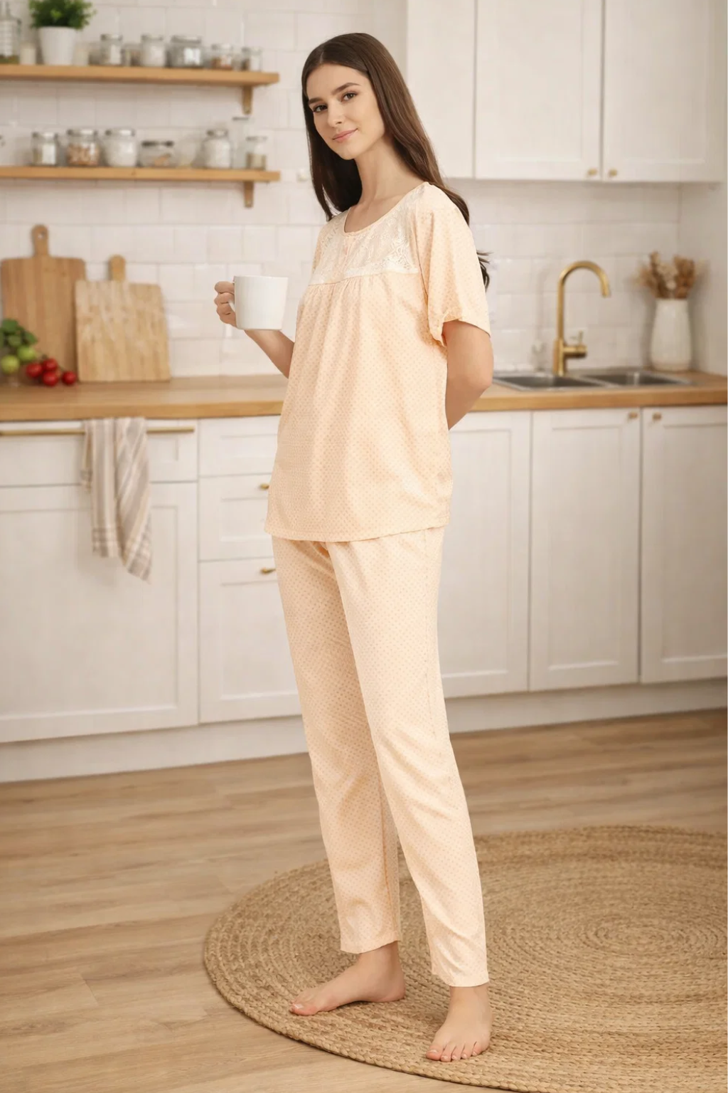 Women’s Polka Dot Night Suit Set | Soft Viscose Women Night Suit Soft & Comfortable