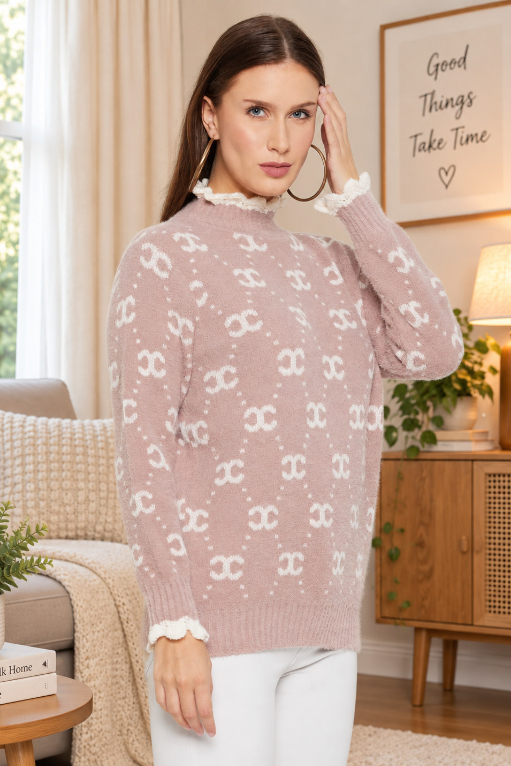 Women Woolen winter full sleeve high Neck top|Sweater
