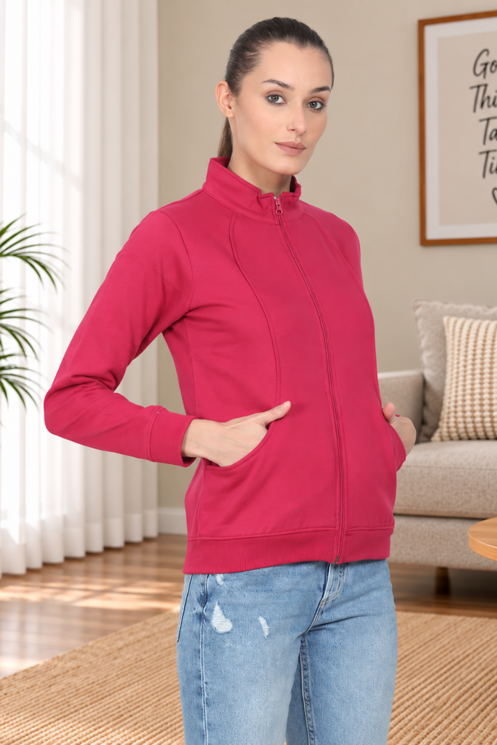 Sweatshirt Zipper for Women