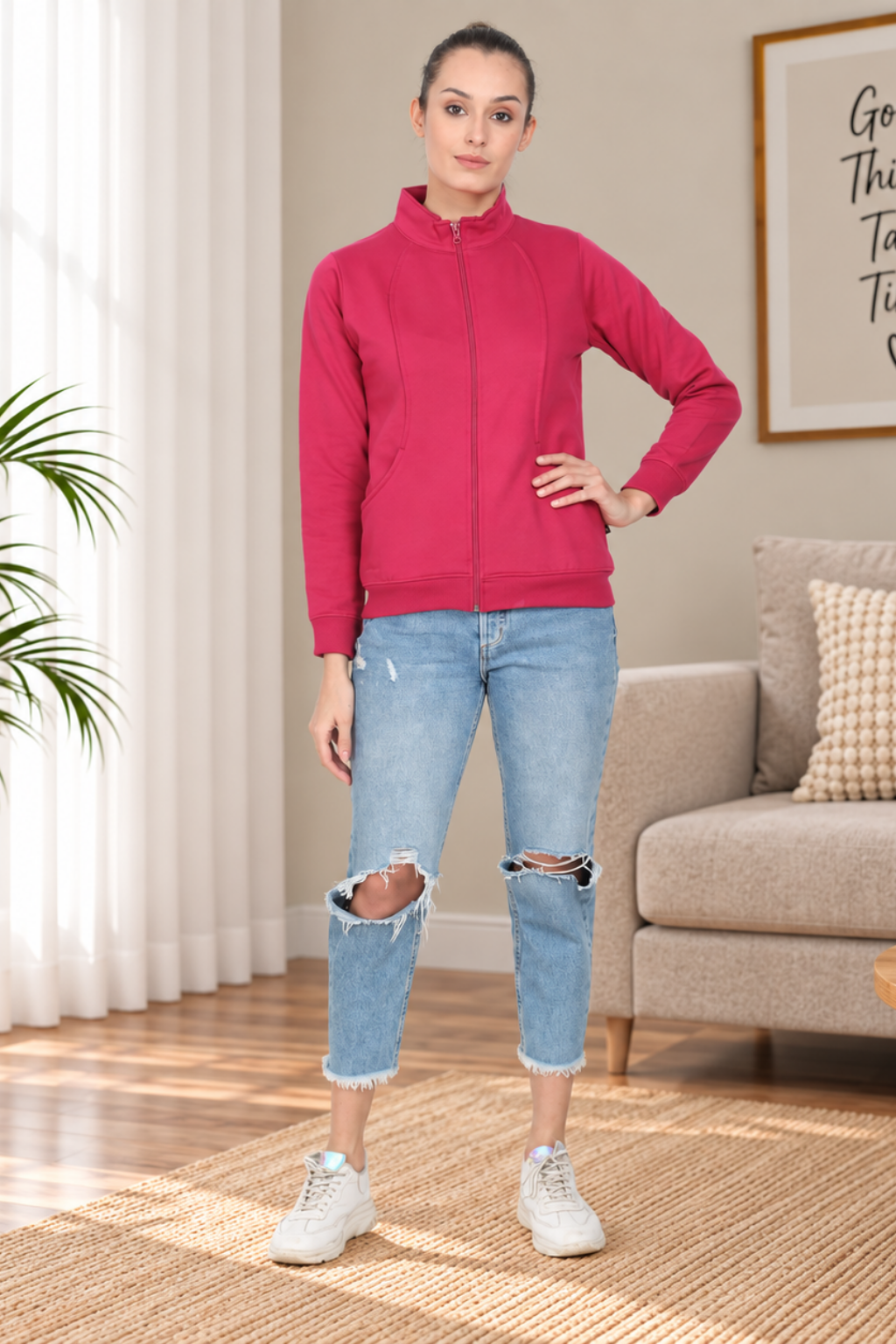 Sweatshirt Zipper for Women