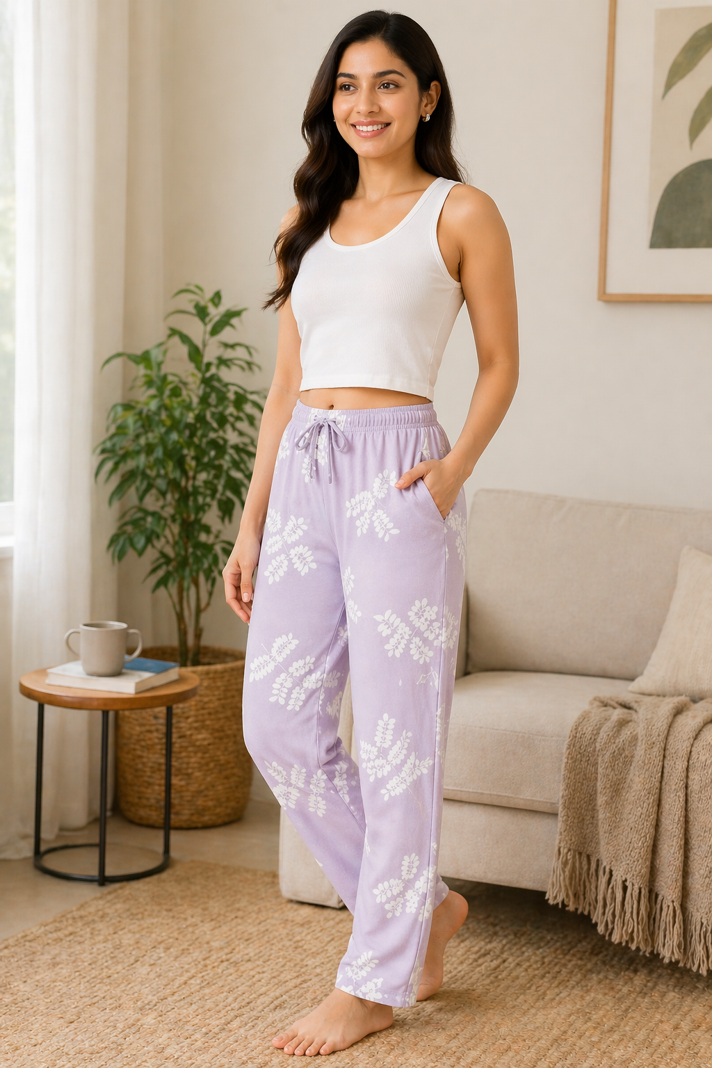 Camey Women's Printed Pyjama Pants, Lounge wear, Sleepwear