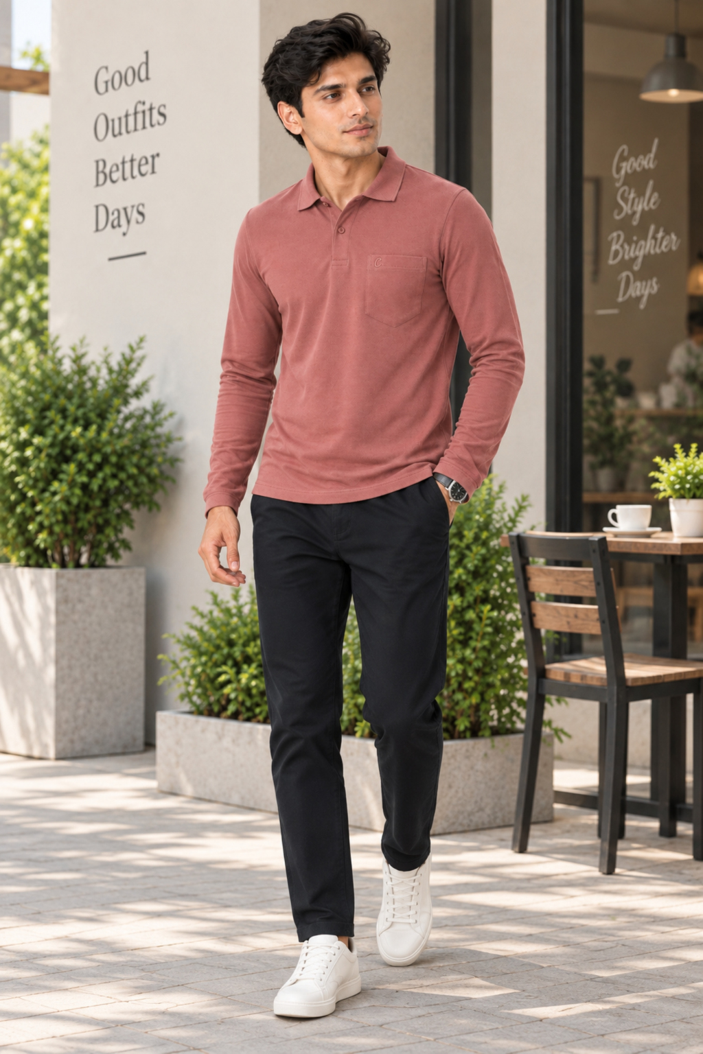 Men's Matty Polo T-Shirt For Men with Pocket | Regular Fit | Full Sleeve Casual T-Shirt For Men